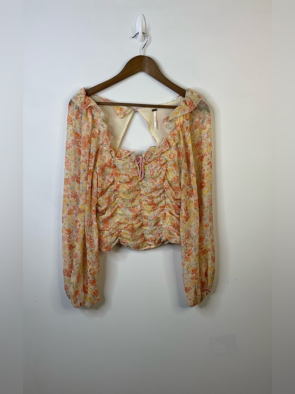 Free People Mabel Floral Printed Top Size Medium